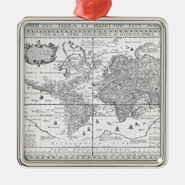 Nova Totius Terrarum Orbis Silbernes Ornament (Vorne)
