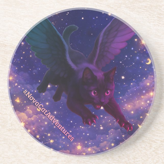 #NovaCatAdventures – Winged v3 Untersetzer (Vorne)