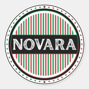 Novara City Pride Emblem – Italienische Identität Runder Aufkleber