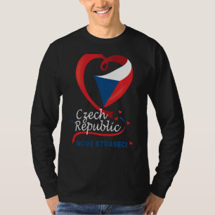 Nove Straseci Tschechien Herz Flag Coat Arm E T-Shirt