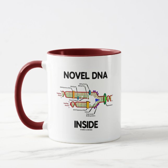 Novel DNA Inside (Molekularbiologie-Spaß) Tasse (Links)