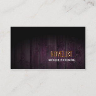 NOVELIST Business Card Dark Wood Visitenkarte
