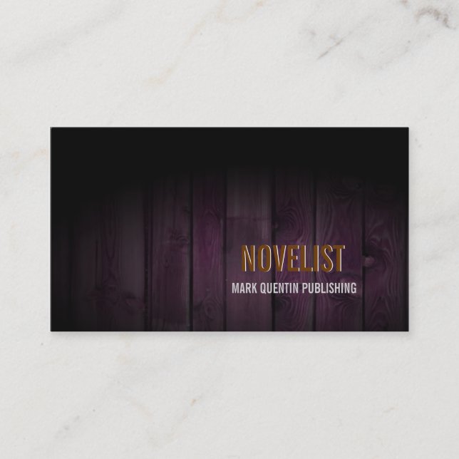 NOVELIST Business Card Dark Wood Visitenkarte (Vorderseite)