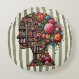 Novels Are My Sanctuary for Bookish Rundes Kissen