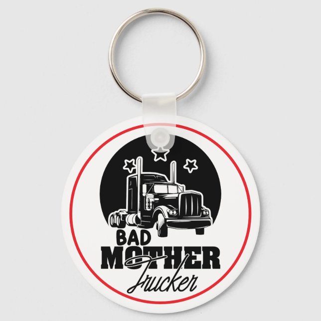 Novelty Bad Mother Trucker Keyring Schlüsselanhänger (Vorderseite)