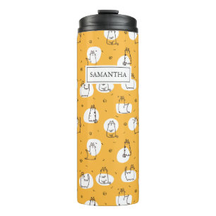 Novelty Funny Niedlich Kittens Pattern Personalisi Thermosbecher