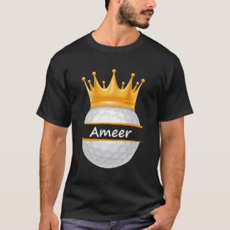 Novelty Golf Personalisiert Name Ameer Sports Vate T-Shirt