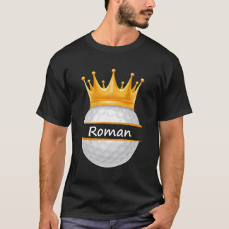 Novelty Golf Personalisiert Name Roman Sports Vate T-Shirt