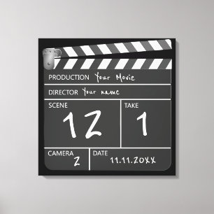 Novelty Personalisiert Unique Movie Clapperboard Leinwanddruck