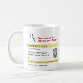 Novelty RX-Verschreibung Doctor Kaffeetasse