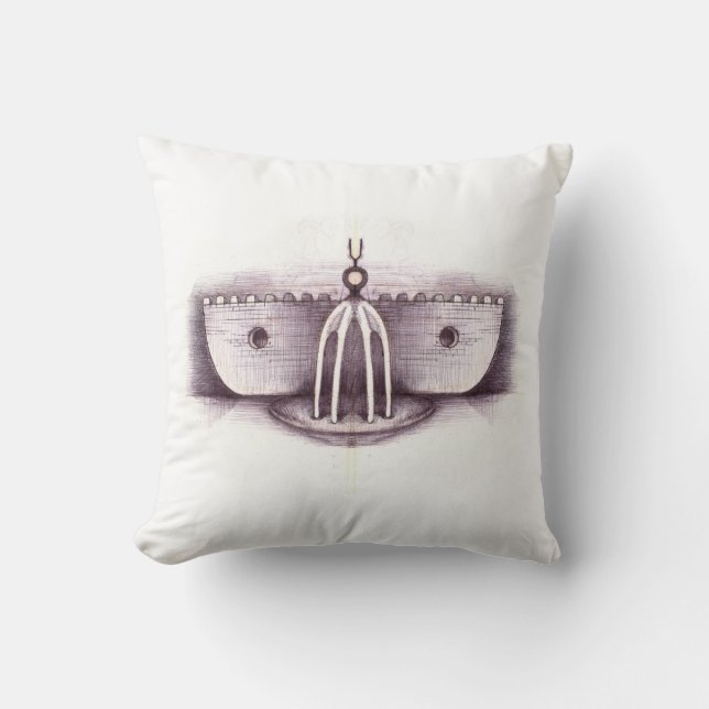 Novelty Science Fiction Insect Gebäude Pillow Kissen (Vorderseite)