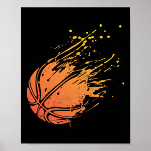 Novelty Silhouette Basketball Geschenk Grafik für  Poster