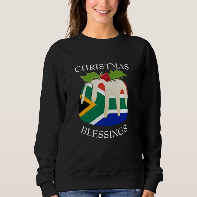 Novelty SÜDAFRICA Weihnachts-Pudding Sweatshirt (Vorderseite)