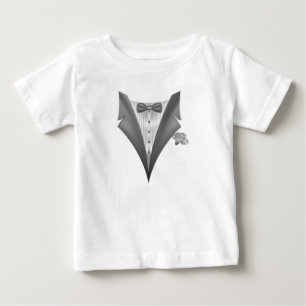 Novelty Tuxedo Tux Print Baby T-shirt