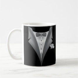 Novelty Tuxedo Tux Print Black Kaffeetasse