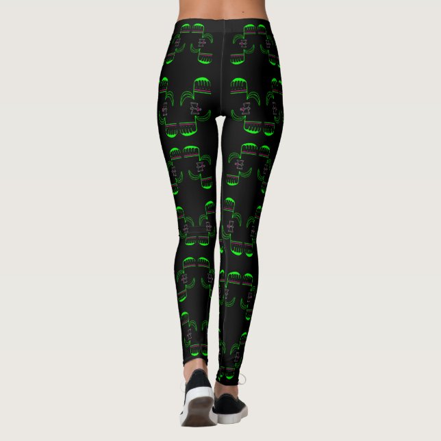 Novelty Venus Flytrap Print Leggings (Rückseite)