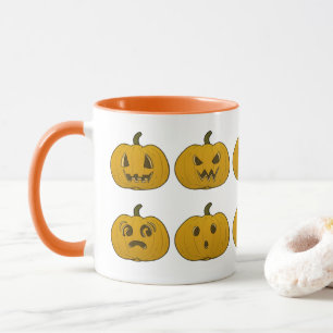 Novelty Vintage Halloween-Kürbisse-Tasse Tasse