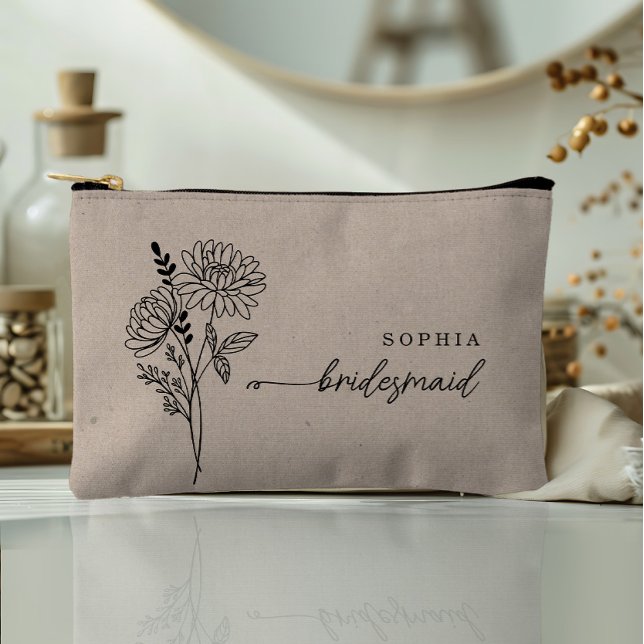 Novembe Birth Month Blume Personalisiert Bridesmai Zubehörtasche (Von Creator hochgeladen)