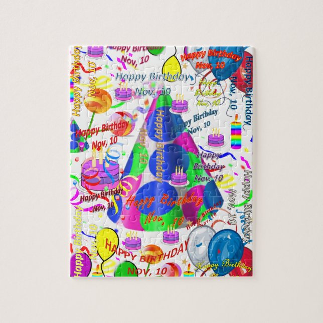 November, 10 Geburtstag Jigsaw Puzzle (Vertikal)