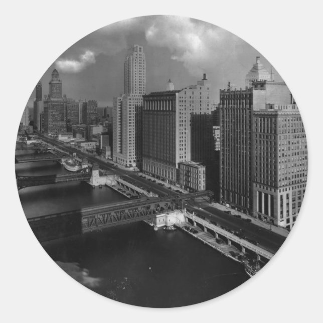 November 1939: Chicago Runder Aufkleber (Vorderseite)