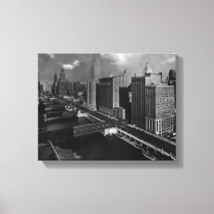 November 1939:  Die Stadt von Chicago Leinwanddruck