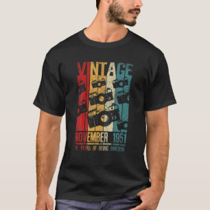 November 1951 70 Geburtstag 70 Jahre Vintage Gebur T-Shirt