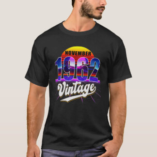 November 1962 Retro 59Th Birthday Vaporwave 50'S S T-Shirt