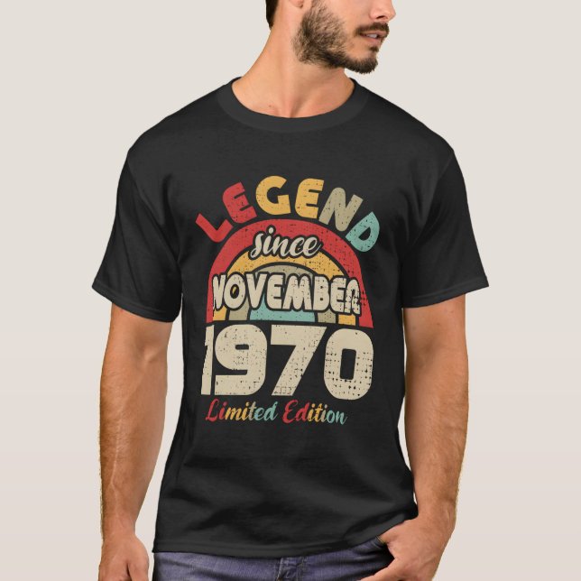 November 1970 Legend Seit November 1970 T-Shirt (Vorderseite)