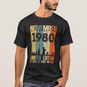 November 1980 T Shirt 40 Jahre Altes Shirt 1980 Ge