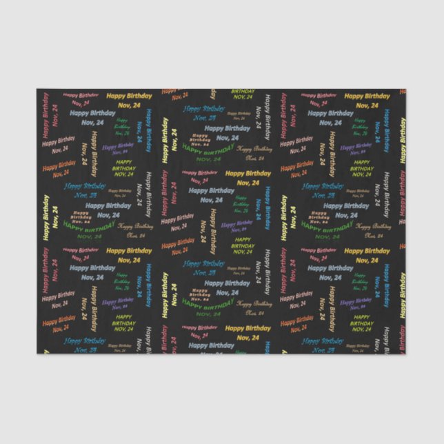 November, 24 Geburtstagsgeweih Seidenpapier (Vorderseite)