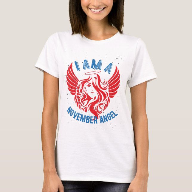 November Angel Birthday present T-Shirt (Vorderseite)
