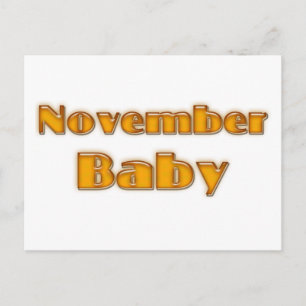 November Baby Postkarte