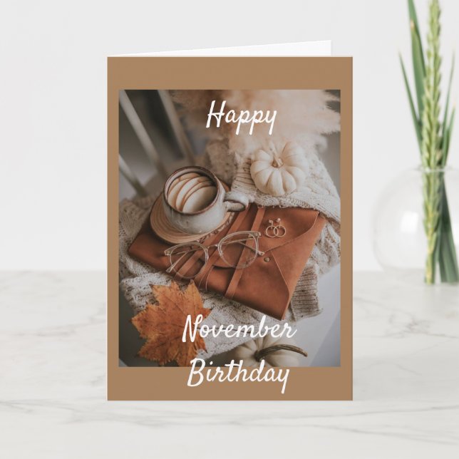 NOVEMBER *BIRTHDAY WISHES* DAUGTHER CARD KARTE (Vorderseite)