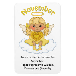 November Birthstone Angel Blonde Premium Magnet