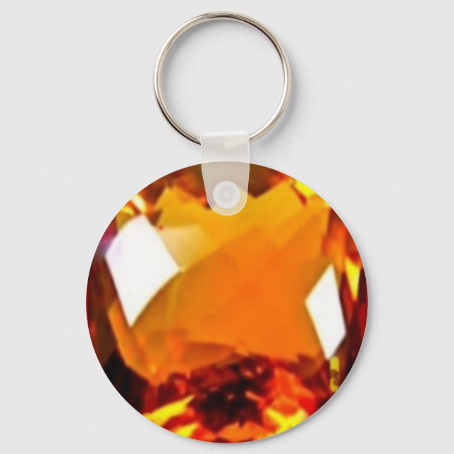 November Birthstone-Golden Citrine von Sharles Schlüsselanhänger (Vorderseite)