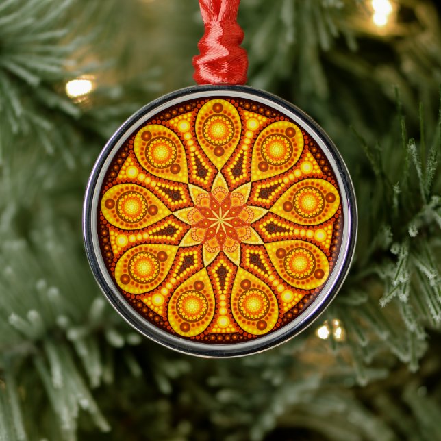 November Birthstone Topaz Mandala Ornament (Baum)