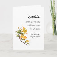 November-Chrysantheme Personalisierter Geburtstag