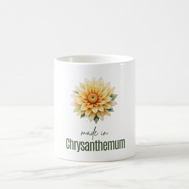 November Chrysanthemum Flower Mug | Coffee Cup Kaffeetasse (Mittel)