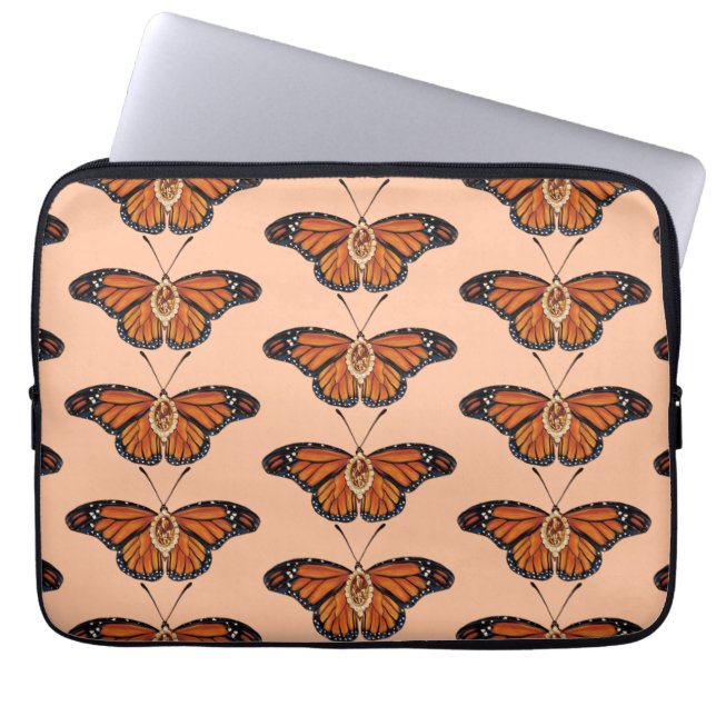 November Citrine Monarch Butterfly Design Laptopschutzhülle (Vorderseite)
