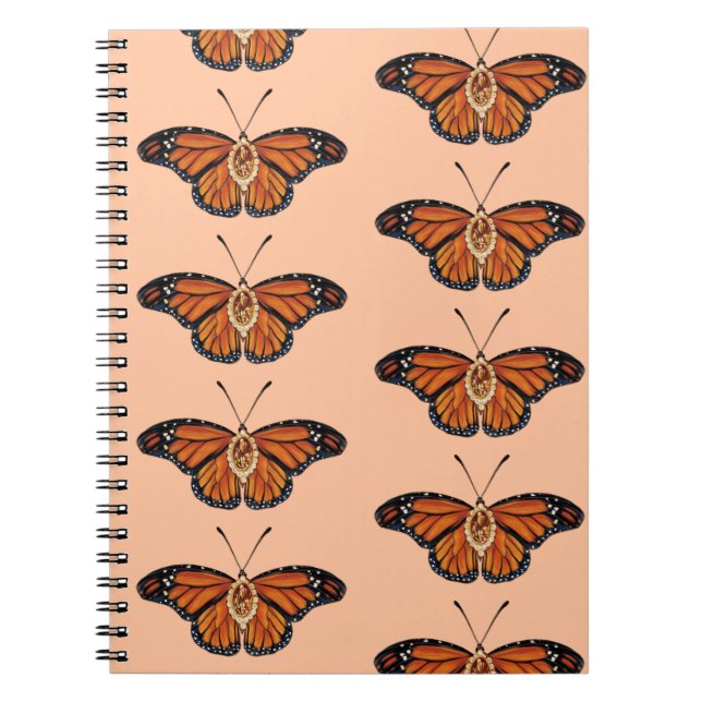November Citrine Monarch Butterfly Design Notizblock (Vorderseite)