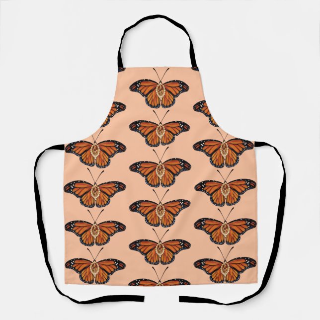 November Citrine Monarch Butterfly Design Schürze (Vorderseite)
