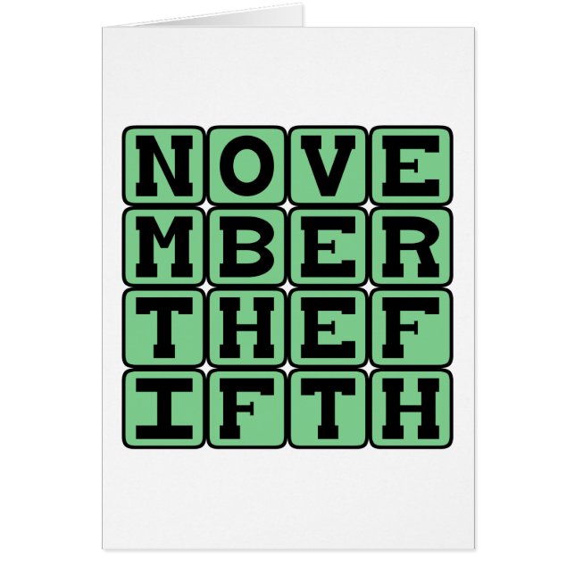 November Der 5. Typ Fawkes Day (Vorne)