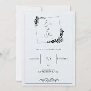 "November Elegance" Einladbare Hochzeit Einladung