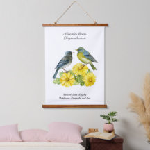 November Geburtsmonat Blume Chrysanthemum Birds