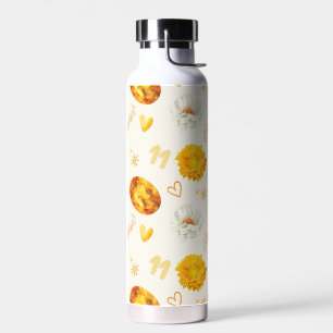 November Geburtsstein & Blume   Wasserfarbe Trinkflasche
