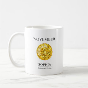 November Geburtsstein Geburtstagsname Topas Kaffeetasse