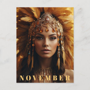 *~* NOVEMBER Geburtsstein Golden Topaz AP53 Postkarte