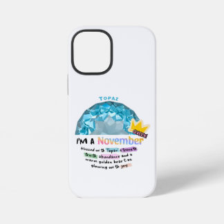 November Geburtsstein Topas Grafik Hoodies iPhone 12 Mini Hülle