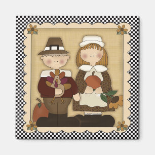 November Holiday Pilgrim Erntedank Magnet