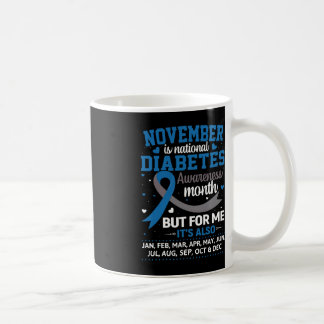November is Diabetes Awareness Month Blue and Gray Kaffeetasse